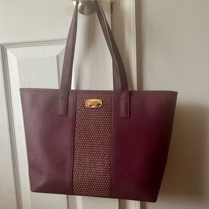 Maroon Michael Kors Tote